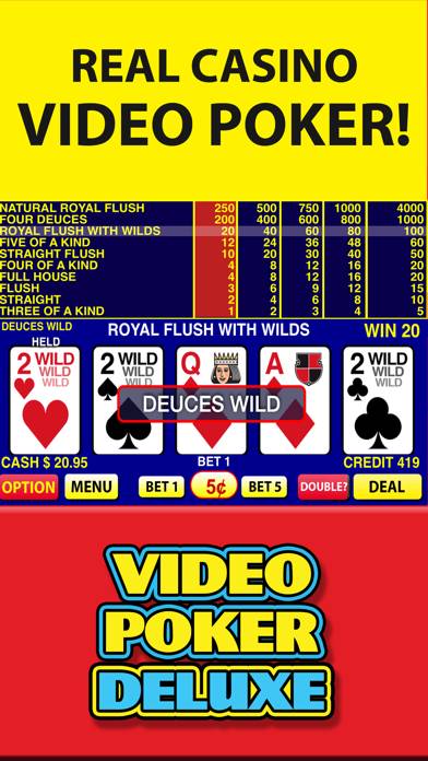 Video Poker Deluxe Casino Capture d'écran de l'application #1