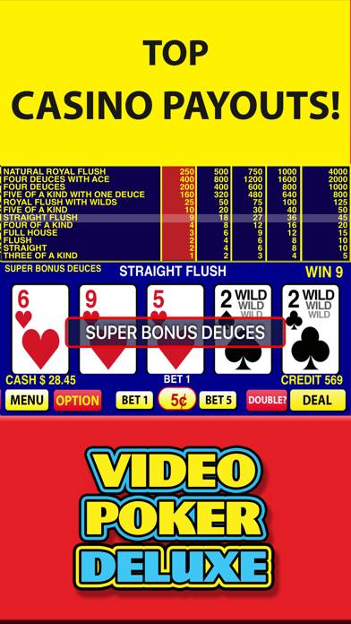 Video Poker Deluxe Casino Capture d'écran de l'application #3