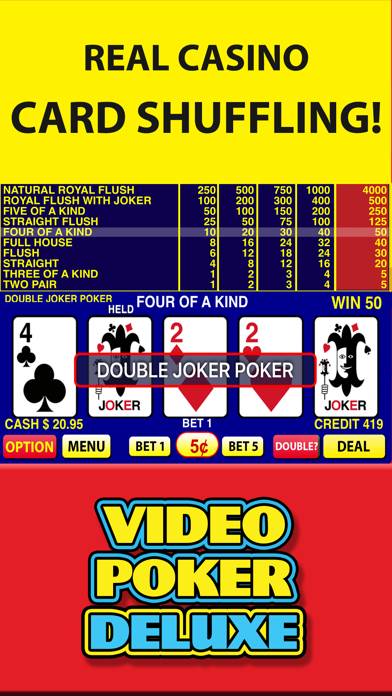 Video Poker Deluxe Casino Capture d'écran de l'application #4