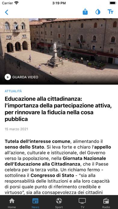 San Marino RTV Schermata dell'app #3
