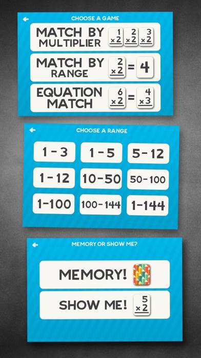 Multiplication Math Flashcards game screenshot