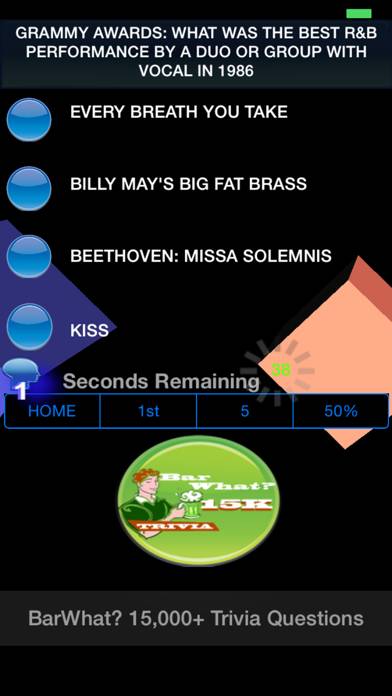 BarWhat? 15000 plus Trivia Game game screenshot