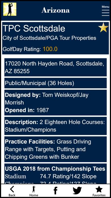 GolfDay Arizona App screenshot