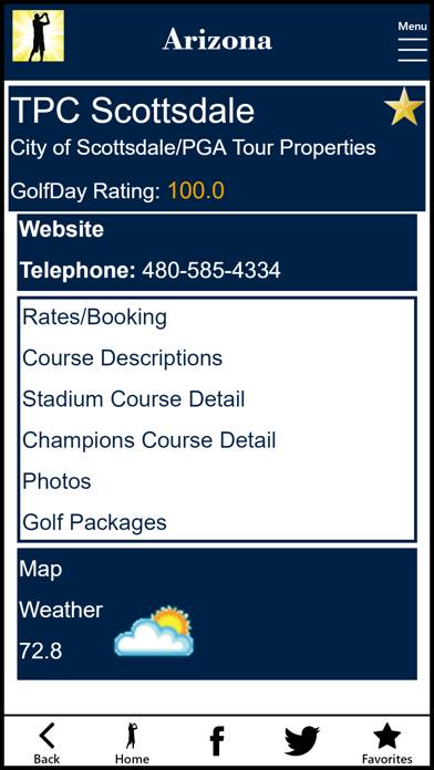 GolfDay Arizona App screenshot