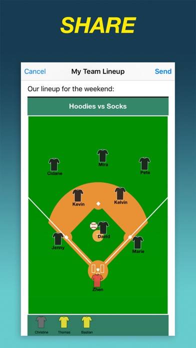 Team Lineup Basic Schermata dell'app #4