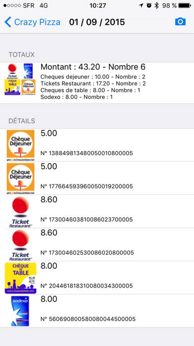 Tickets Restau Capture d'écran de l'application #5