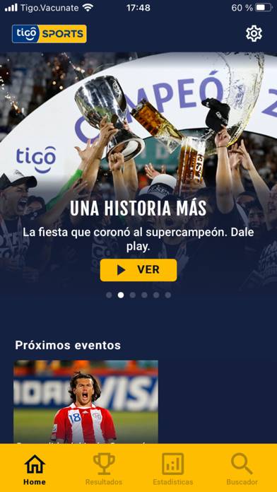 Tigo Sports Paraguay Captura de pantalla de la aplicación #1