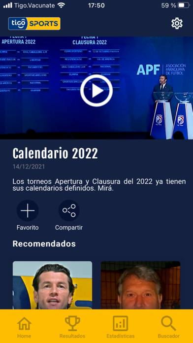 Tigo Sports Paraguay Captura de pantalla de la aplicación #2
