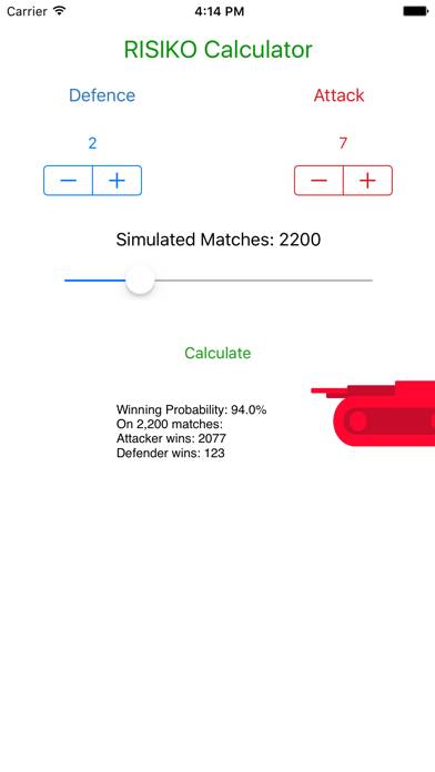 RISIKO Calculator Schermata dell'app #2