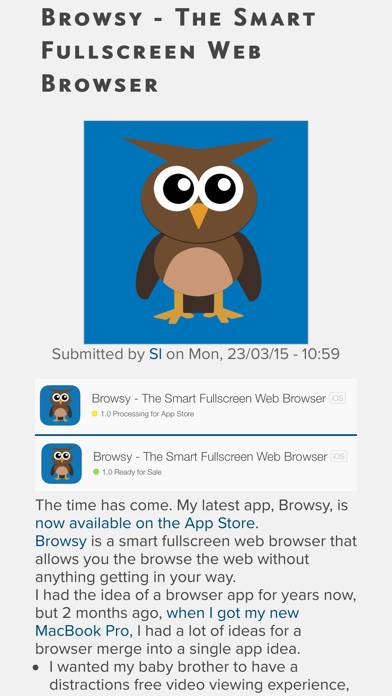 Browsy App screenshot