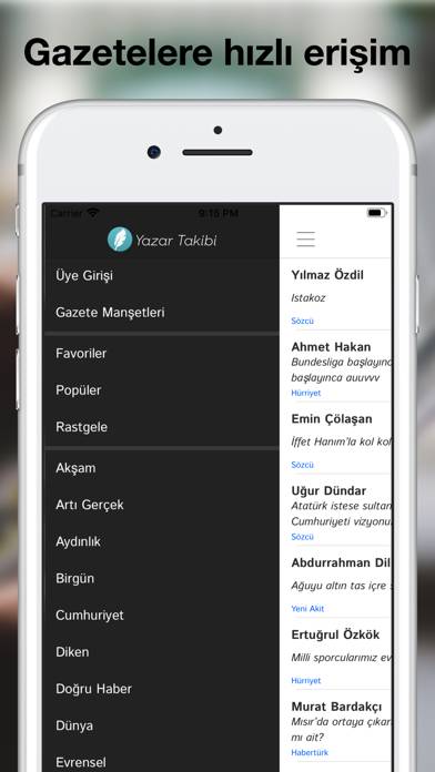 Yazar Takibi App screenshot #2