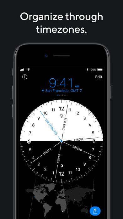 World Clock Pro Mobile App-Screenshot #1