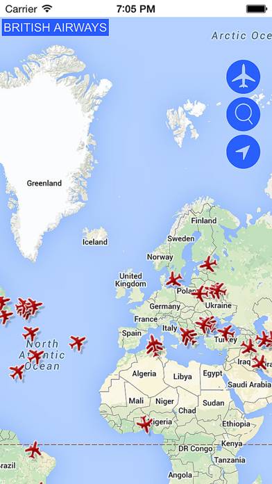 Air Tracker XL App-Screenshot