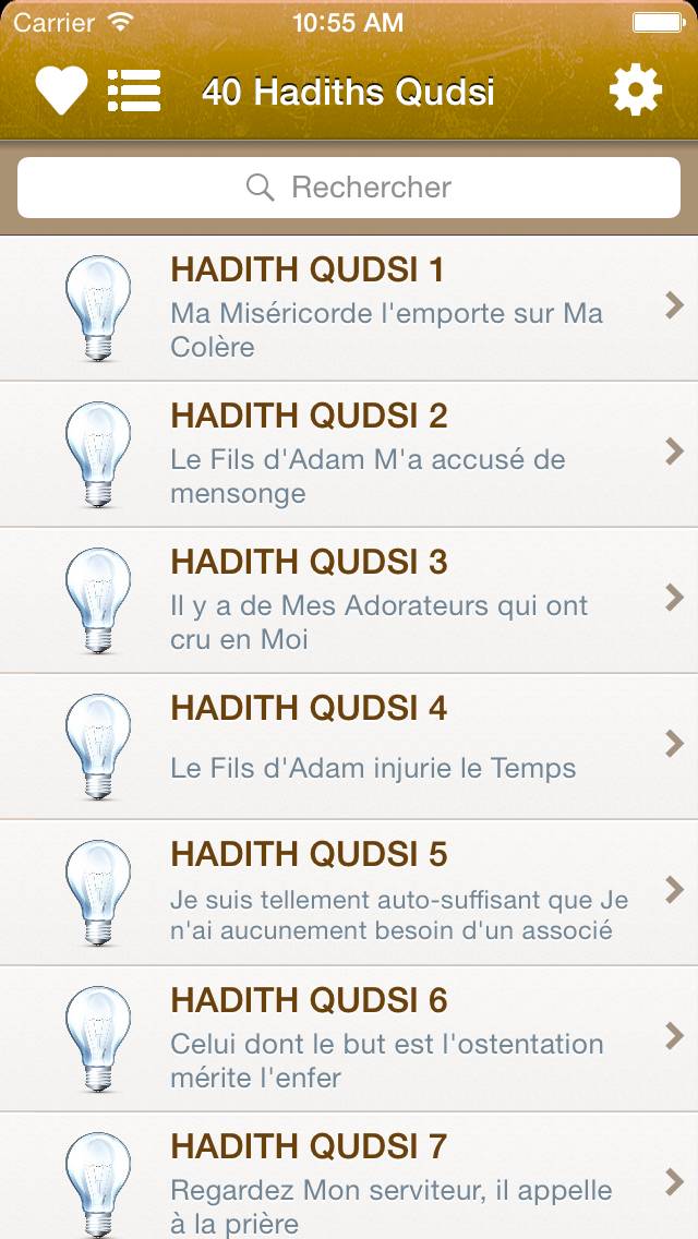 40 Hadiths Qudsi en Français App screenshot #1