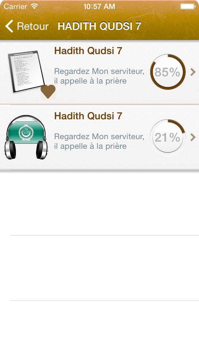 40 Hadiths Qudsi en Français App screenshot #2