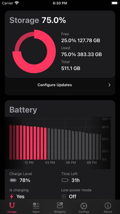 Usage Widgets App screenshot #3