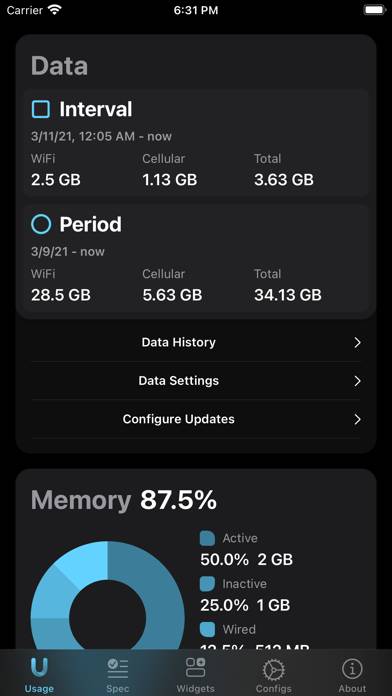 Usage Widgets App screenshot #4
