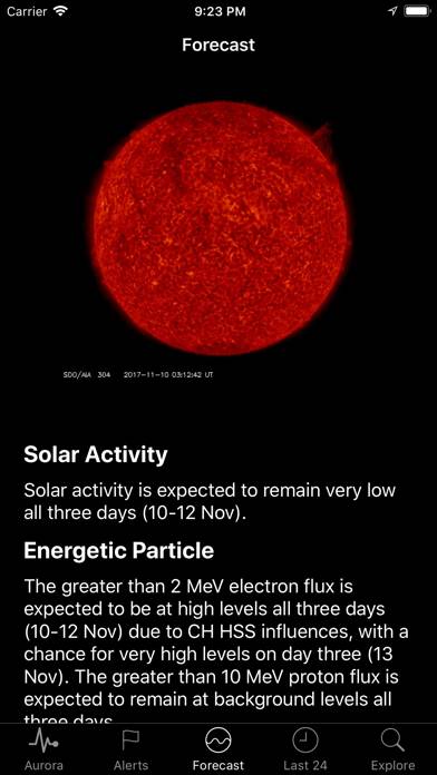 Space Weather App Captura de pantalla de la aplicación #3