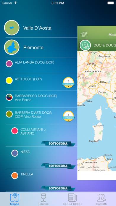 Mappe dei Vini Schermata dell'app #1