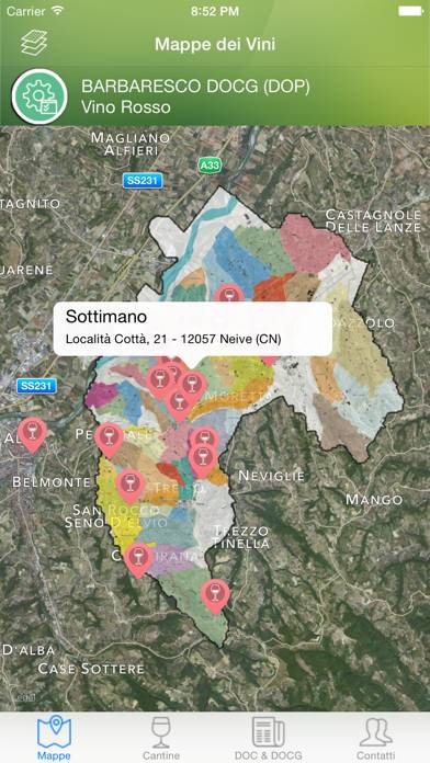 Mappe dei Vini Schermata dell'app #2