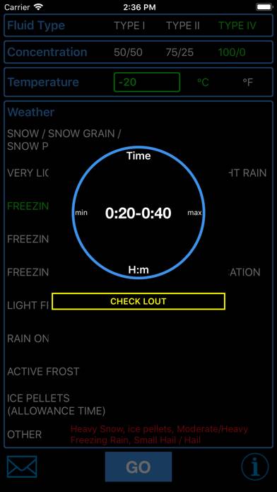 Pilot Anti-Icing App skärmdump