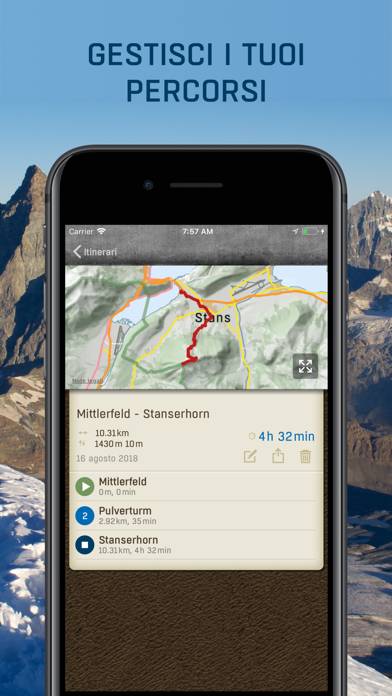 Peakhunter Pro, Libro di vetta Schermata dell'app #4