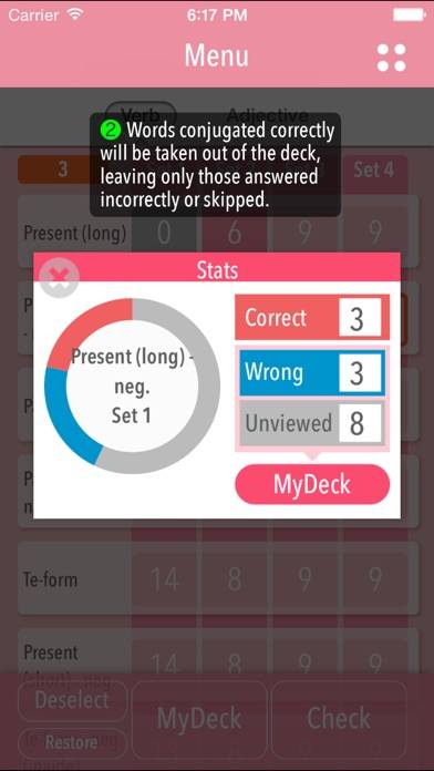 GENKI Conjugation Cards Captura de pantalla de la aplicación #4