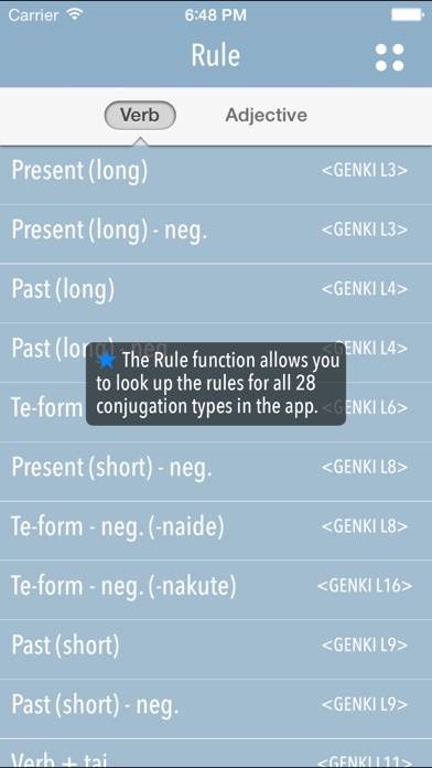 GENKI Conjugation Cards Captura de pantalla de la aplicación #5