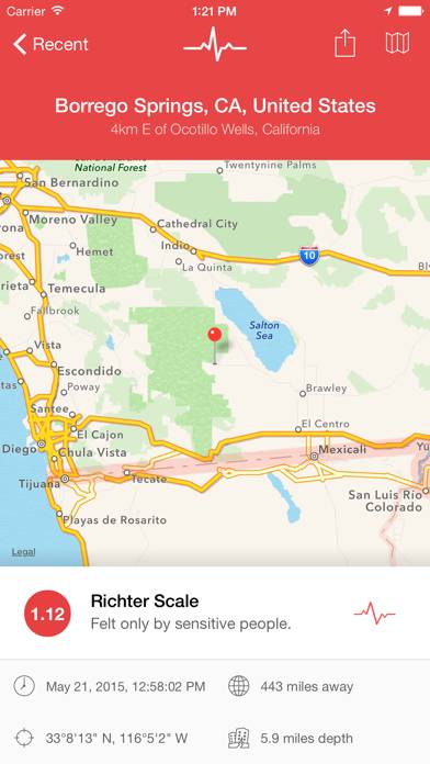 My Earthquake Alerts & Feed Schermata dell'app #1