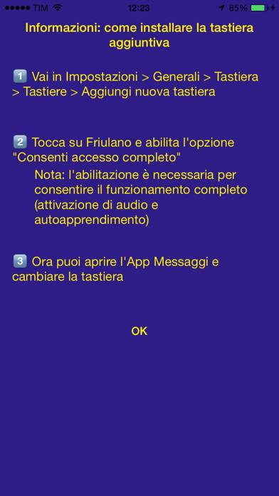 Tastiera Friulana Schermata dell'app