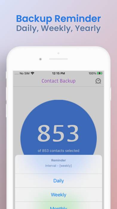 Contacts backup to vCard & csv App screenshot #3