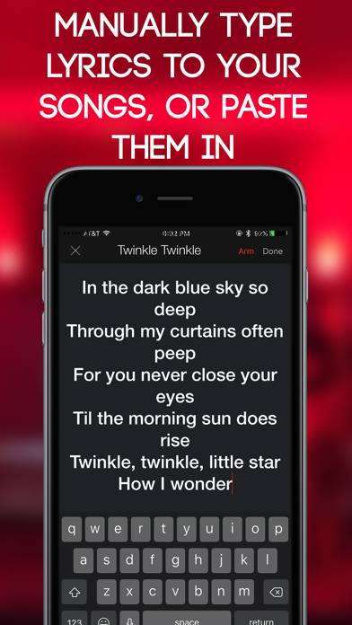 Lyric Scroller App skärmdump