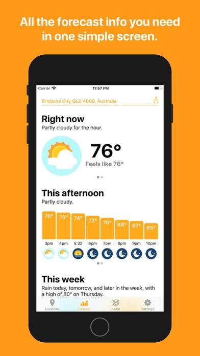 Hello Weather: Forecast & Maps Скриншот приложения #1