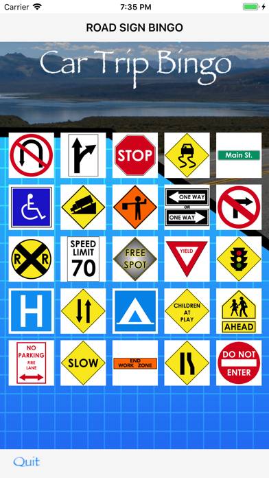 Car Trip Bingo game screenshot