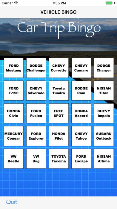 road trip bingo app