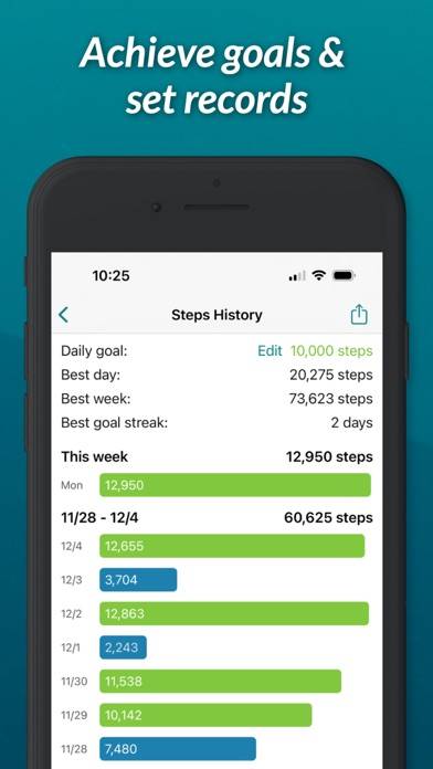 StepUp Pedometer Step Counter App skärmdump #3