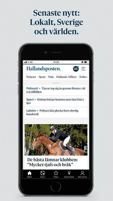 Hallandsposten App skärmdump #1