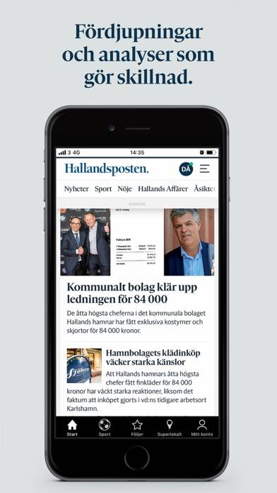 Hallandsposten App skärmdump #2