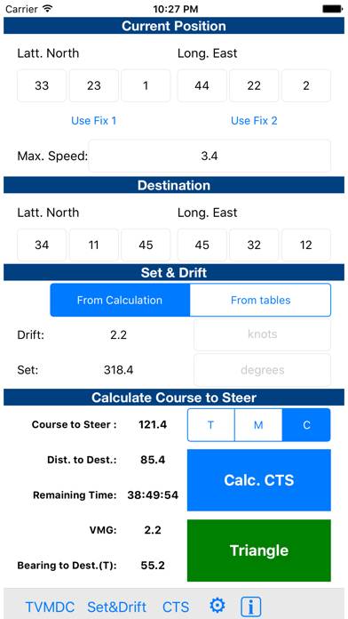 TVMDC Sailing & Marine Navigation Calculator Schermata dell'app #2