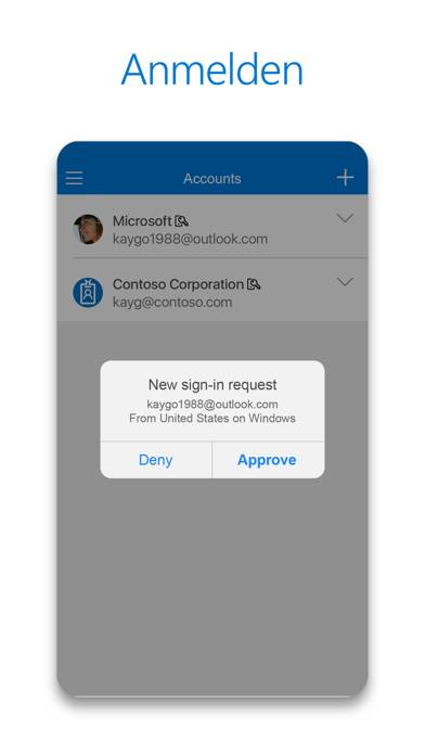 Microsoft Authenticator Bildschirmfoto