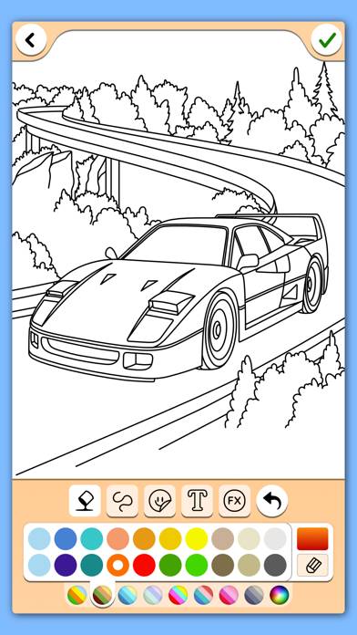 Cars coloring book game App screenshot #2