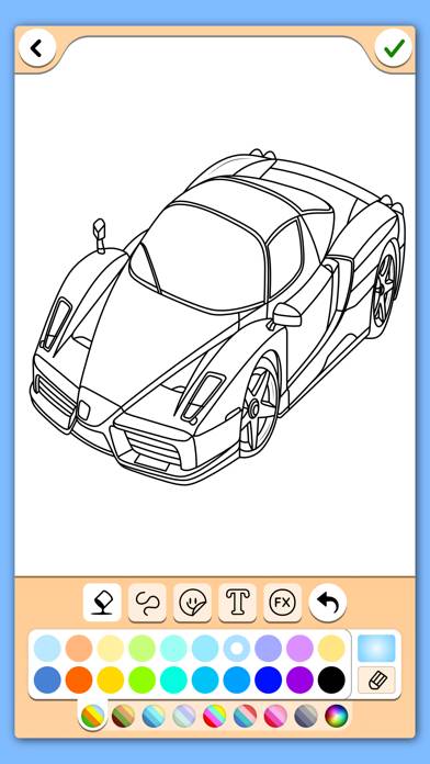 Cars coloring book game App screenshot #3