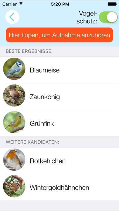 Zwitschomat App-Screenshot #3