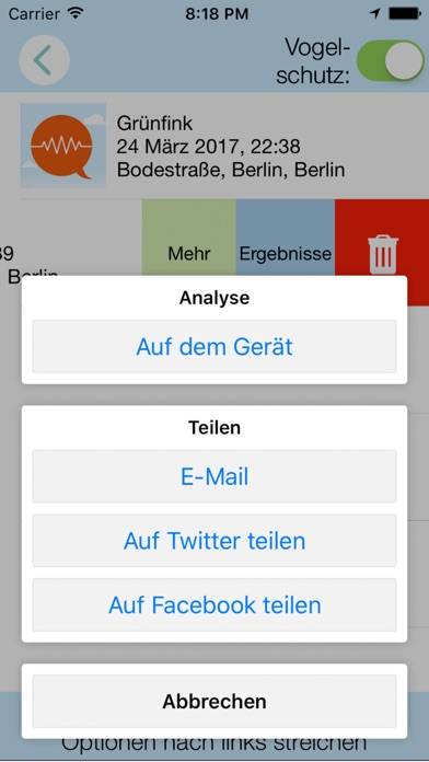 Zwitschomat App-Screenshot #5