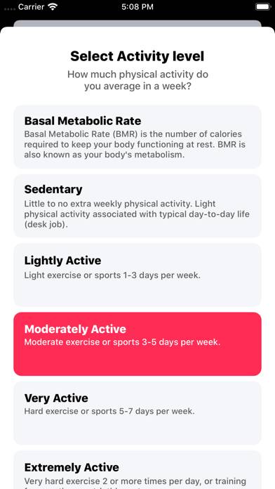 IIFYM Macro/Calorie Calculator Schermata dell'app