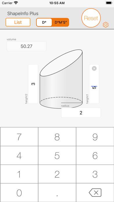 ShapeInfo Plus Schermata dell'app