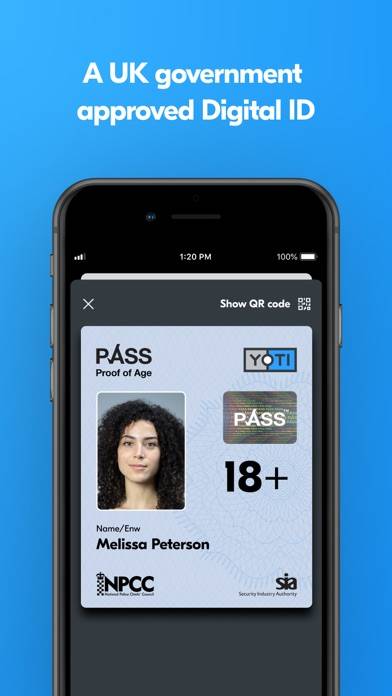 Yoti Schermata dell'app