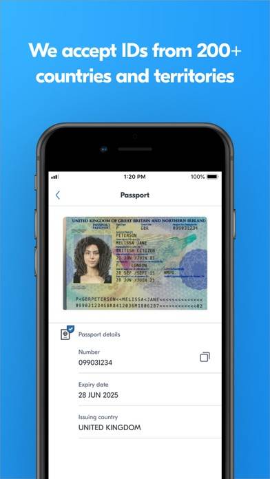 Yoti Schermata dell'app