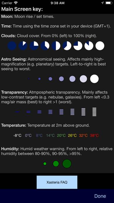 Xasteria: Astronomy Weather Capture d'écran de l'application