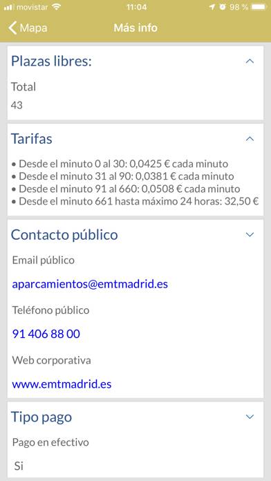 Parking Madrid App screenshot